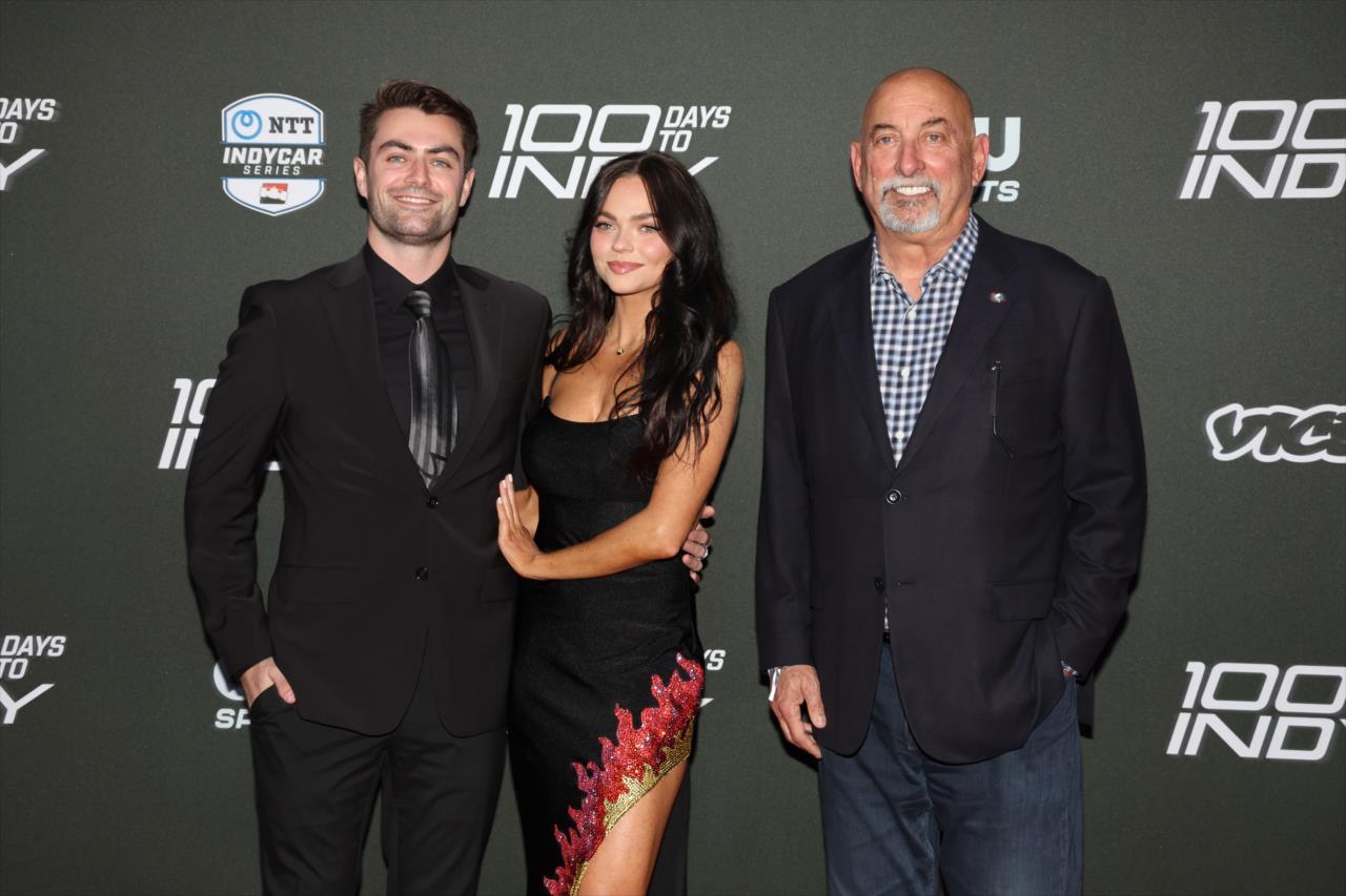 Jack Harvey and girlfriend, Gracie, with Bobby Rahal - Photo Credit: Chris Owens -- Photo by: Chris Owens
